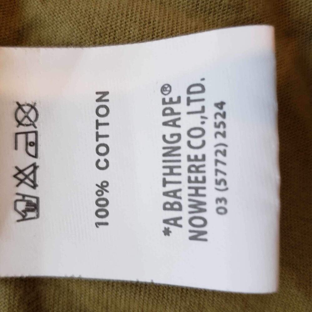 BAPE ABC T Shirt Tee Camo Green Black Shark A Bathing Ape Size Medium - Picture 4 of 14
